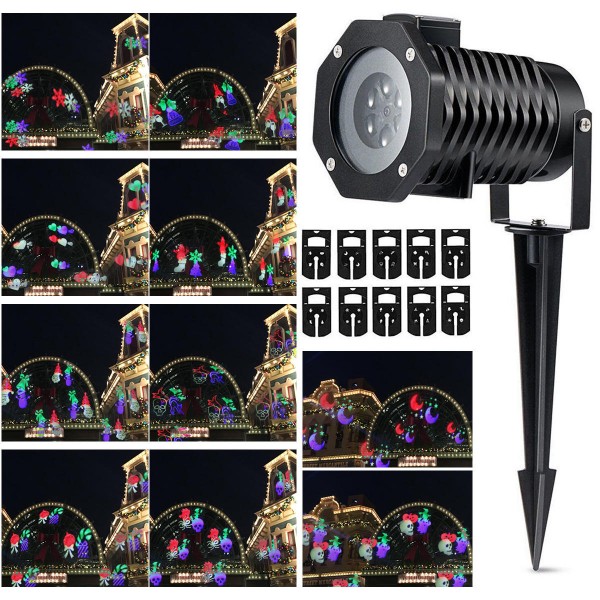 10 Pattern LED Landscape Projector Light Halloween Christmas Party UK EU US AU Plug - AU Plug