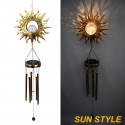 Wind Bell LED Solar Powered Lamp Home Outdoor Indoor Decor Gift Moon Sun Star - Type A