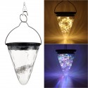 50LED Solar Powered Hanging Light Lamp Bulbs Garden Lights Outdoor Patio Decor - White Light
