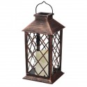 Solar Power Hanging Lantern LED Lamp Retro Style Light Outdoor/Indoor for Garden Christmas Decorations - Antique Bronze