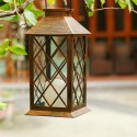 Solar Power Hanging Lantern LED Lamp Retro Style Light Outdoor/Indoor for Garden Christmas Decorations - Antique Bronze