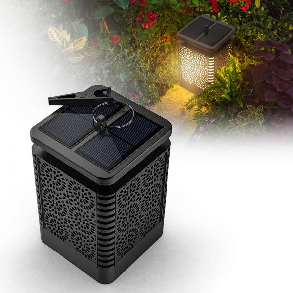  DG-LF6002 Solar Flickering Flame Lamp IP65 Waterproof 1500k Color Temperature Wall-mounted/Hanging Atmosphere Decroative L