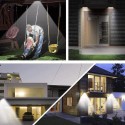 36LED Garden Solar Powered Wall Light Waterproof PIR Motion Sensor Walkway Outdoor Lamp - White