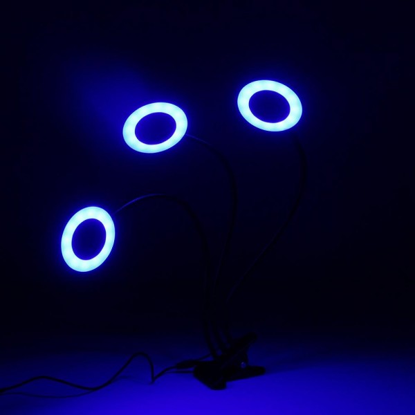  USB 18W 3Heads Clip-on Grow Light  Dimmable Timing Plant Lamp for Indoor Flower DC5V 