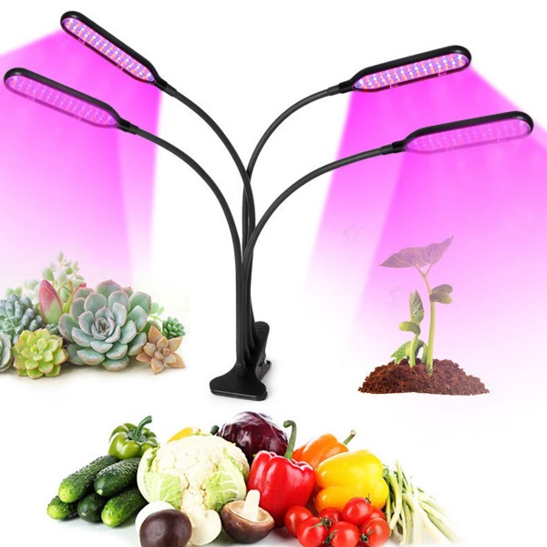 1/3/4 head LED Grow Light Full Spectrum Phyto Lamp USB Clip-on Grow Lamp for Plants Indoor Seedlings Flower Grow Tent Box Fitola
