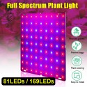 Ultra Thin 81/169LEDs Plant UV Grow Light Full Spectrum Veg Lamp For Indoor Hydroponic Plant Flower 110-240V - EU Plug 81LED