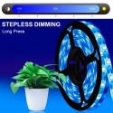 0.5/2/3M IP65 Waterproof LED Grow Light Strip Plant Growing Lamp Touch Control Ice Blue Light - 0.5M No