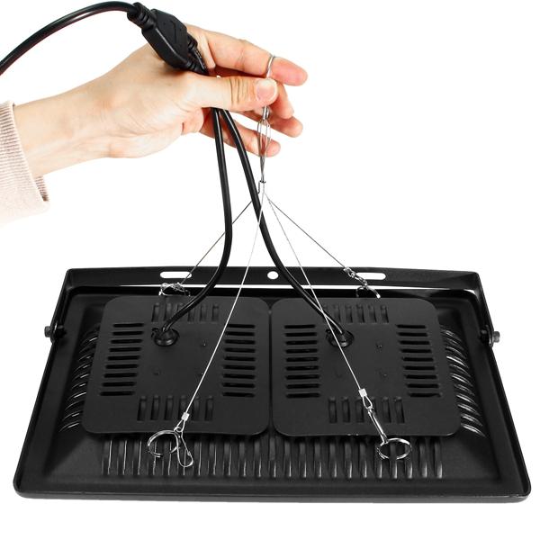 100W Waterproof Full Spectrum LED Grow Light Double Head Hangable COB Plant Lamp 110/220V            - US Plug