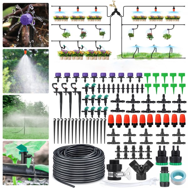  29M 153PCS Drip Irrigation Kit Automatic Sprinkler DIY Garden Watering Micro Drip Irrigation System Hose Kits