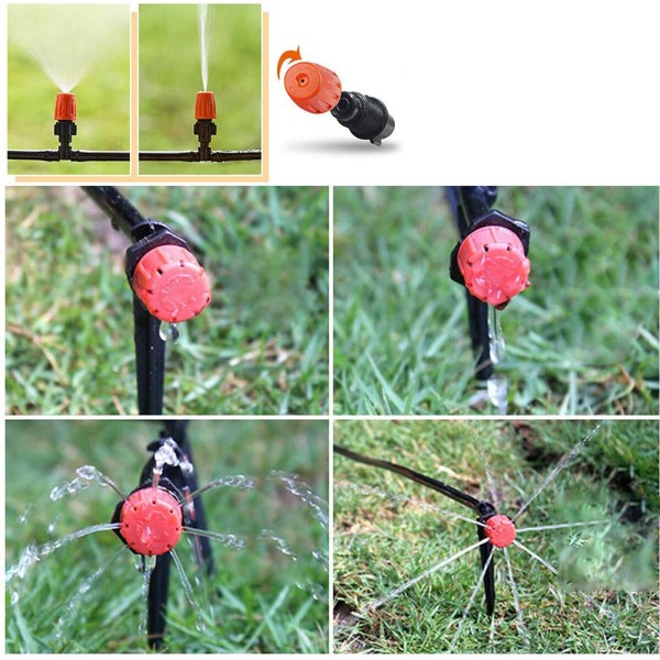 15M Micro Drip Irrigation Kit Drip UV-resistant Automatic Irrigation System for Greenhouse Garden Patio - EU Plug