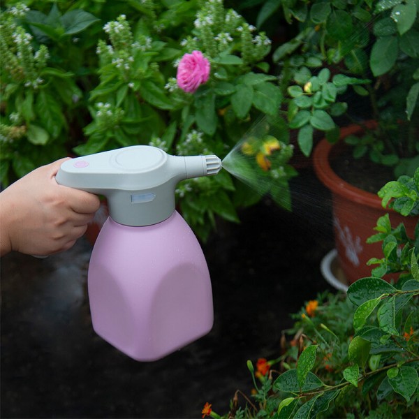 1.5L Garden Rechargeable Sprayer Protable Watering Fogger Handheld Electric Watering Can Household Flower Watering Device - Purp
