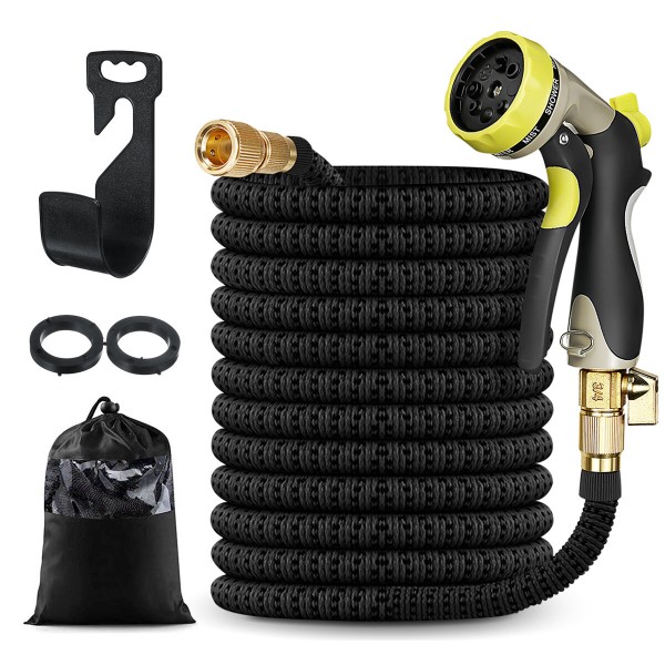  25ft/50ft/75ft Stronger Deluxe Expandable Flexible Garden Water Hose Kit - 25FT