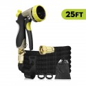  25ft/50ft/75ft Stronger Deluxe Expandable Flexible Garden Water Hose Kit - 25FT