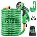  75FT/100FT US Standard Expandable Flexible Green Garden Water Hose Plastic Hose Garden Watering Sets - 100Ft