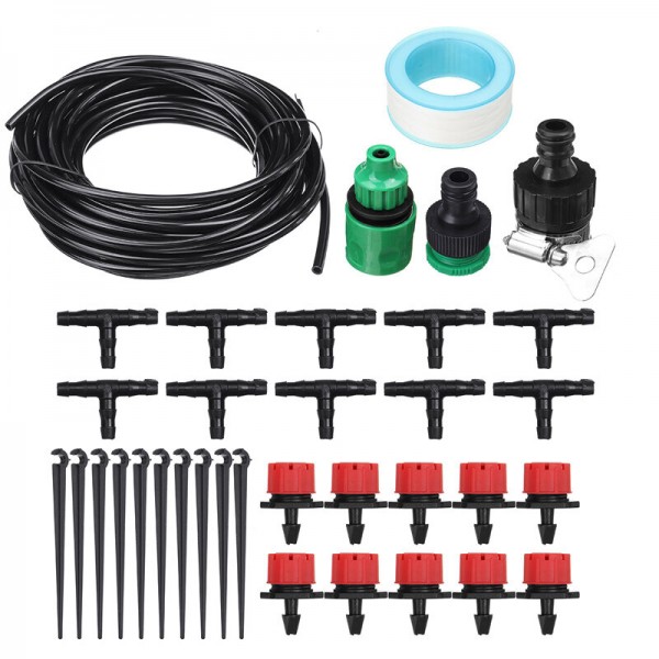 10/25m Hose Irrigation Dripper Watering Kit Automatic Irrigation System Garden Cooling Tool Kits - 25m Watering Set