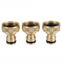  Brass Inner Teeth Quick Connector Set 3/4" GHT Brass Garden Hose Quick Connector With Washers