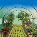 360 x 215 x 220cm Durable Large Greenhouse Insulation Walk in Outdoor Plant Gardening Hot Tunnel Greenhouse with Stand