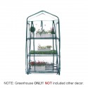 Mini Greenhouse  3 Shelves Indoor/Outdoor Greenhouse with Zippered Cover and Metal Shelves for Growing Vegetables, Flowers 