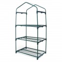 Mini Greenhouse  3 Shelves Indoor/Outdoor Greenhouse with Zippered Cover and Metal Shelves for Growing Vegetables, Flowers 