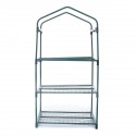 Mini Greenhouse  3 Shelves Indoor/Outdoor Greenhouse with Zippered Cover and Metal Shelves for Growing Vegetables, Flowers 
