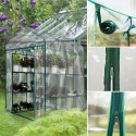 3-Tier  Greenhouse 6 Shelves PVC Cover Garden Cover Plants Flower House 143X143X195cm