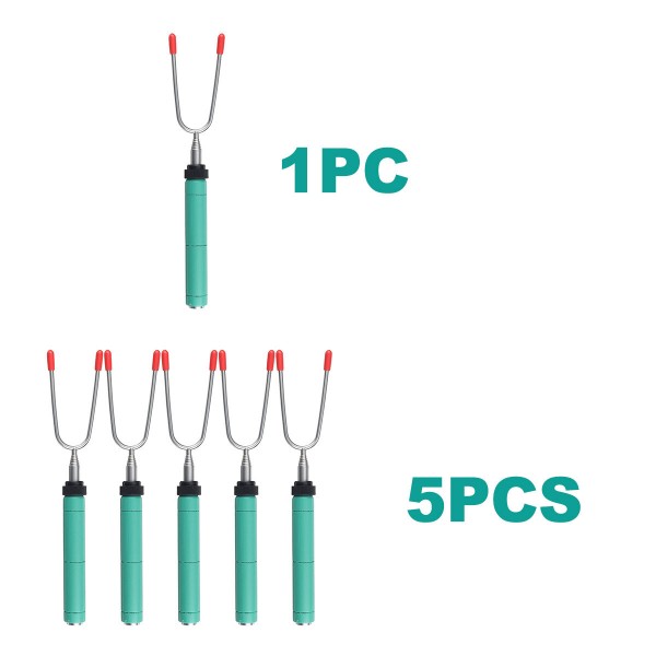 5-20PCS 34 Inch Telescoping BBQ Fork BBQ Roasting Sticks Skewer Fork BBQ Tool - #1