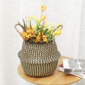 Seagrass Storage Basket Flower Pot Rattan Plant Toys Holder Container Decor - M