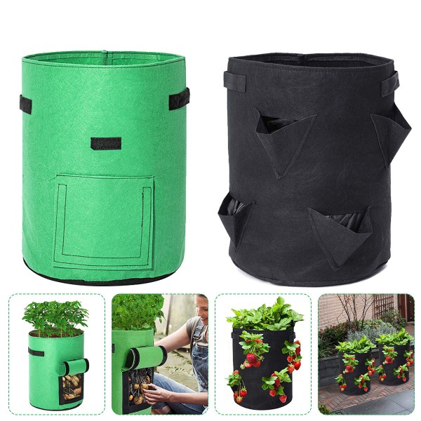 4/6pcs 10 Gallon Potato Grow Bag Breathable Planting Bags Breathable Nonwoven Large Capacity Visual Plant Growing Bag - 4PCS