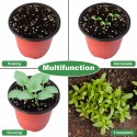 130PCS Plastic Plant Flower Pots 4'' Succulent Nursery Drainage Holes Pot - #1