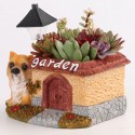 LED Cute Dog Succulent Flower Pot with Drainage  Small Flower Pot Garden Plants Pot Desk Flower Decoration