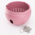Plastic Hanging Planter Pot Home Yard Hanging Flowers Baskets With Chain - brick red