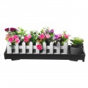 PP Plant Tray Succulents Seedling Drain Balcony Growing Holder Nursery Garden Decorations - White