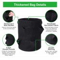  Strawberry Planting Bags 2 Pack 10 Gallon Planting Pouch Fabric Pots Premium Breathable Cloth Bags