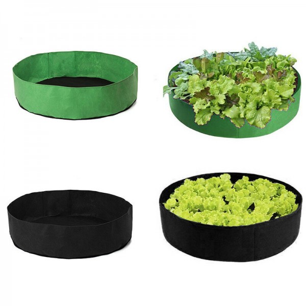 127x30cm Planting Grow Bag Raised Plant Bed Garden Flower Planter Vegetable Bag - Black