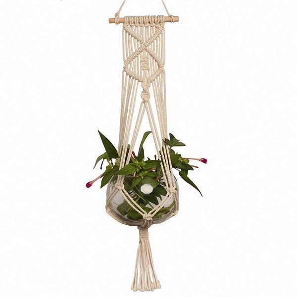 1M Pot Holder Macrame Plant Hanger Hanging Basket Hemp Rope Braid Craft  Decoration