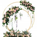 2M Wedding Stand Flower Rack Arch Round Iron Party Door Garden Metal Prop Decor - #3