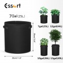 5-Pack 7/10/12/13 Gal Garden Planting Pots Grow Planter Bags for Potato Carrot - 12 Gal