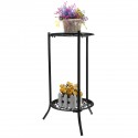 Plants Pot Flower Shelf Bracket Holder Stand Metal Planter Storage Organizer Display Rack Home Garden Decorations - White