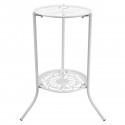 Plants Pot Flower Shelf Bracket Holder Stand Metal Planter Storage Organizer Display Rack Home Garden Decorations - White