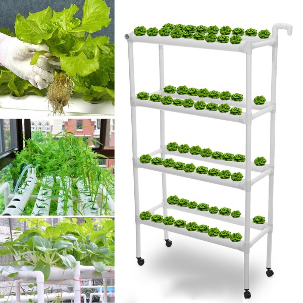 110-220V 4 Layers Hydroponic Growing Kit 8 Pipes 72 Holes Garden Vegetable Planting System Kit Water Culture Planting Tools With
