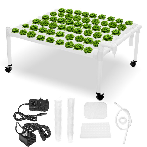  110-220V 1 Layer Hydroponic Growing Kit 6 Pipes 54 Holes Vertical Style Double Side Water Curlture Set Garden Vegetable 