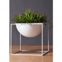 20cm Flower Pot Holder Metal Pot Stand Planter Garden Home Decorations Flower Display Rack - white