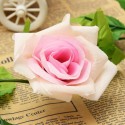 2.4m Artificial Plastic Rose Flower Green Leaves Garland Home Garden Wedding Party Decorations - Pink