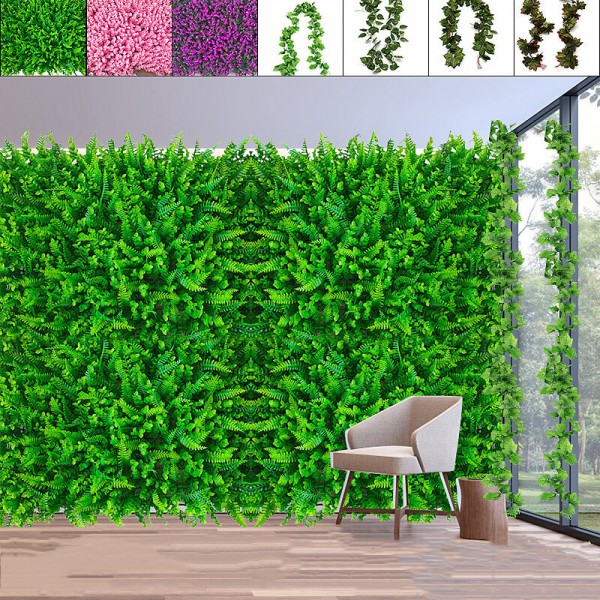 40x60cm DIY Artificial Plant Wall Plastic Home Garden TV Background Shop The Mall for Home Decoration Green Carpet Turf Jungle P