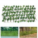 Artificial Ivy Expandable Stretchable Privacy Fence Faux Single Side Leafs Vine Screen for Outdoor Garden Yard - Small Evergreen