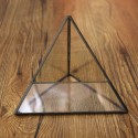 15cm Triangle Greenhouse Glass Terrarium DIY Micro Landscape Succulent Plants Flower Pot