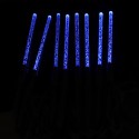 8pcs Solar Light LED Bubble Tubes Outdoor Path Garden Lights Plastic Rechargeable - Blue