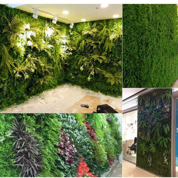 Artificial Plant Wall Panel Grass Hedge Foliage Vertical Ivy Garden 40x60CM - B