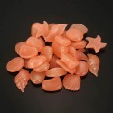 50pcs Glowing Artificial Pebbles Stones Garden Path Flower Pot Decor Landscape Noctilucent Stone - Orange Yellow
