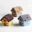 Micro Landscape Decorations  Mini House Garden DIY Decor  - Blue